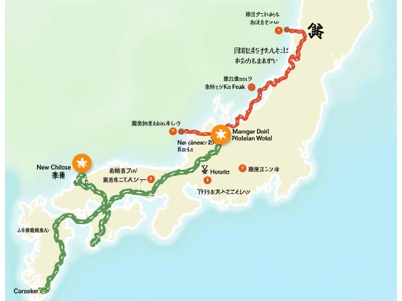 ニセコ周辺の地図とアクセスルートのイラスト