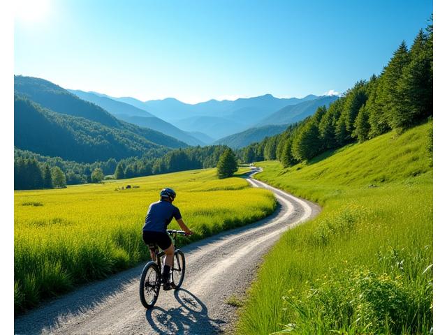 ニセコのトレイルをマウンテンバイクで走る